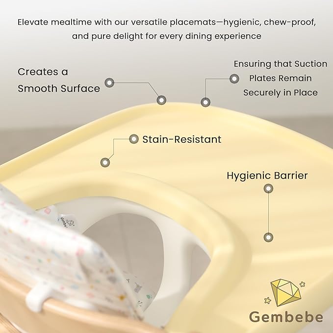 Gembebe Full Coverage Stokke Tripp Trapp High Chair Placemat | Silicone High Chair Placemat | Lightweight | Dishwasher Safe| Easy to Clean
