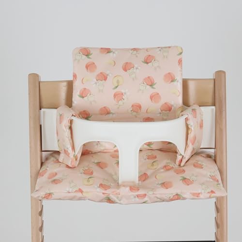 Stokke Tripp Trapp High Chair Cushion Waterproof Peach Bunny Pattern