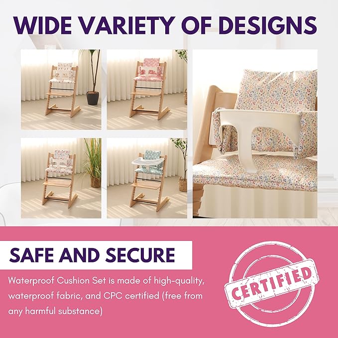 Tripp Trapp compatible cushion various designs