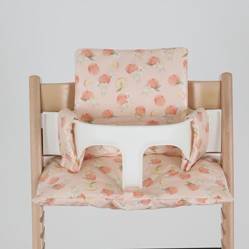 Stokke Tripp Trapp High Chair Cushion Waterproof Peach Bunny Pattern 