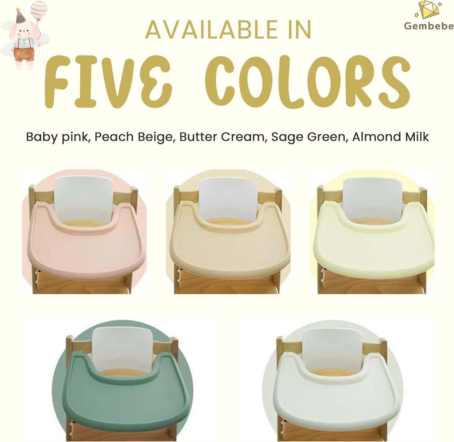 colorful full-coverage placemat for Stokke Tripp Trapp