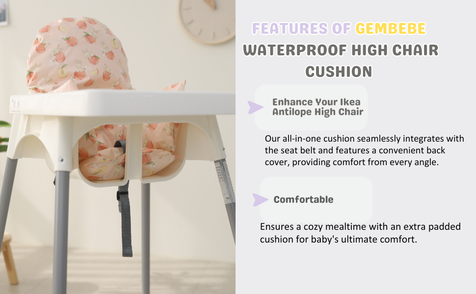 cotton cushion for IKEA Antilop high chair